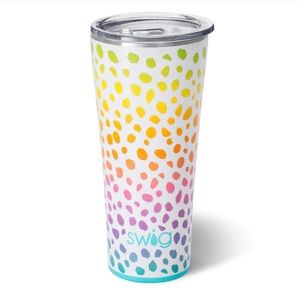 Swig Life Wild Child Pastel pink purple blue cheetah animal print 32 Oz tumbler